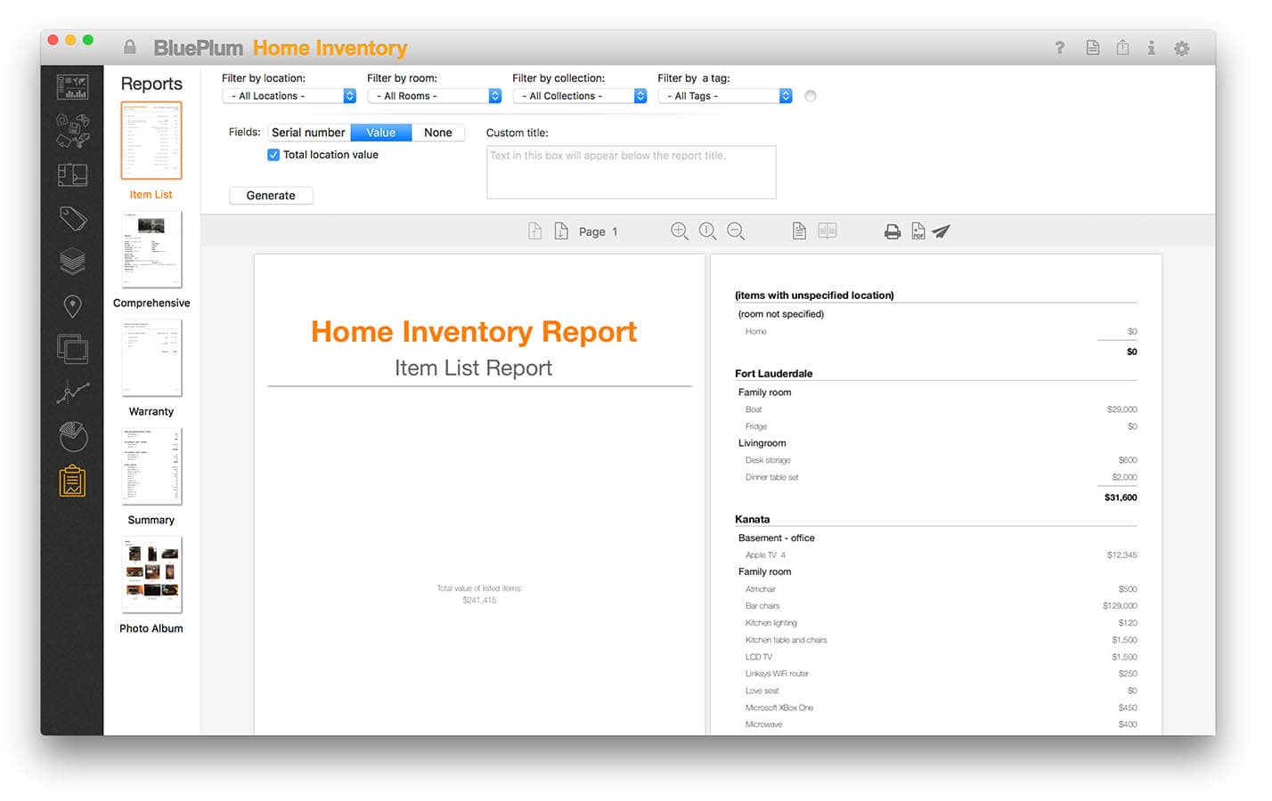 home inventory app for windows and mac